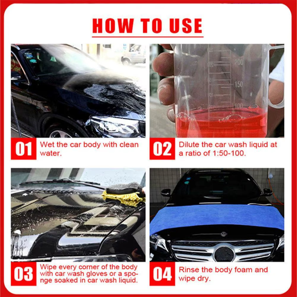 100Ml Car Cleaning Foam Liquid Large Capacity High Concentration Super Foam Car Wash Liquid Auto Washing Car Wash Supplies