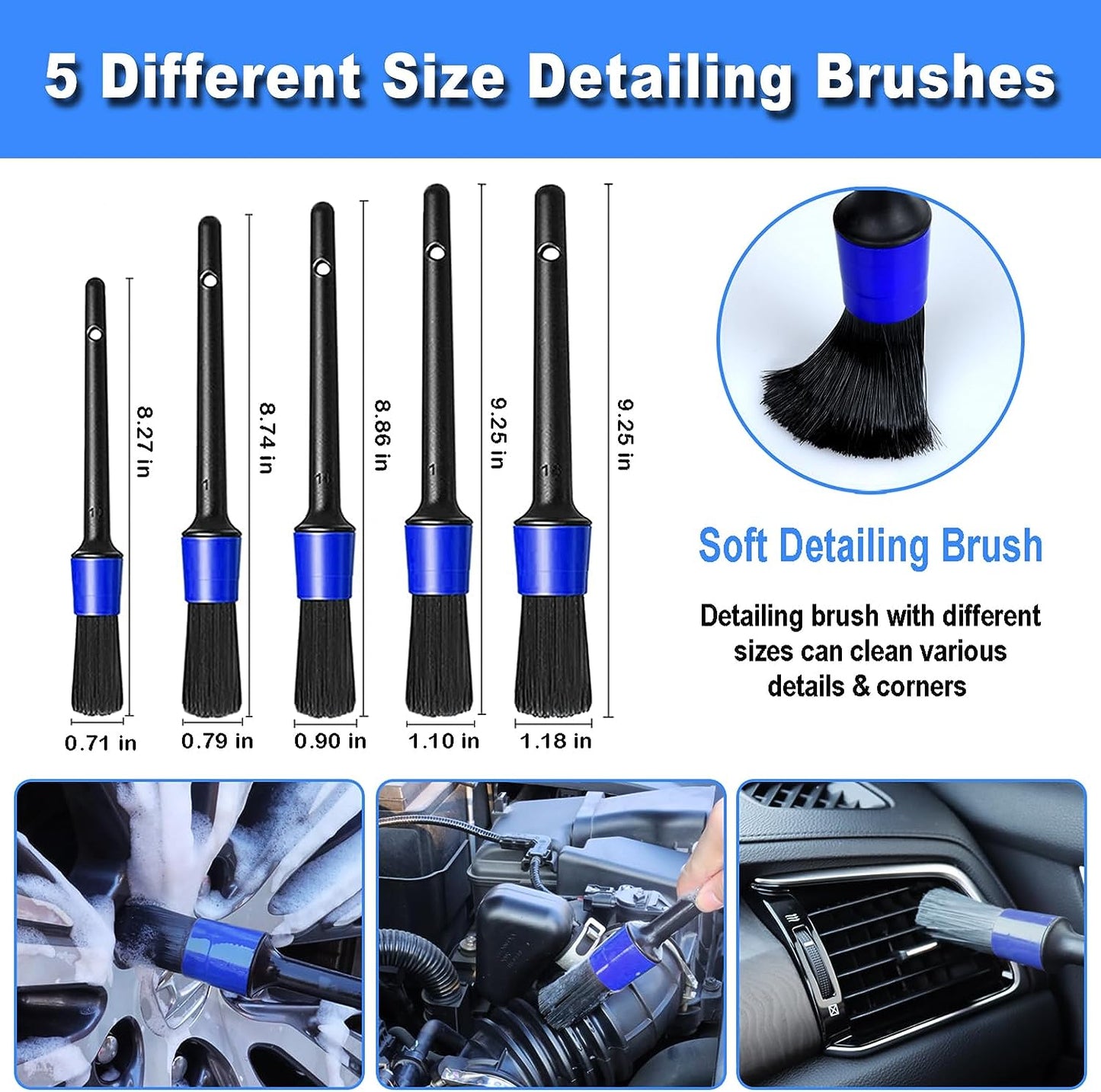 14Pcs Car Interior Detailing Kit