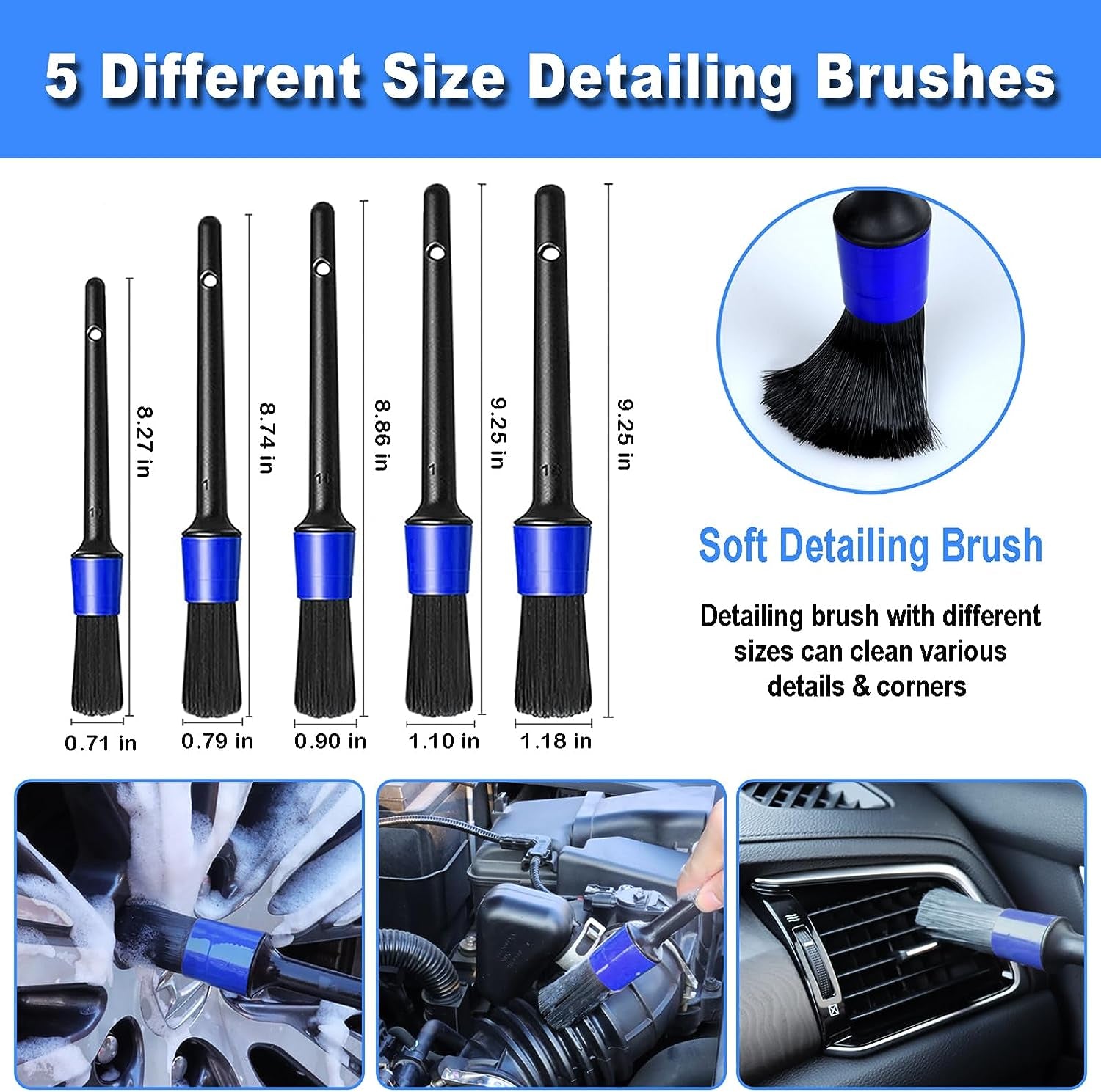 14Pcs Car Interior Detailing Kit
